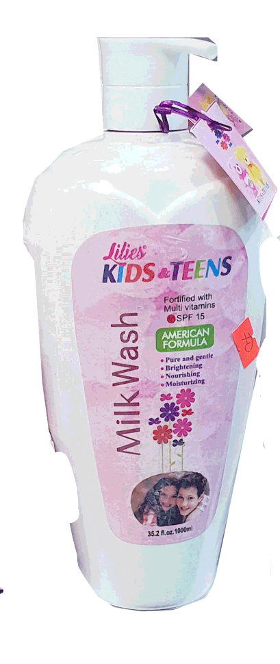 Lilies Kids And Teens Body Milk 400ml + Milk Soap + newest Shower Gel 1000ml Spf 15