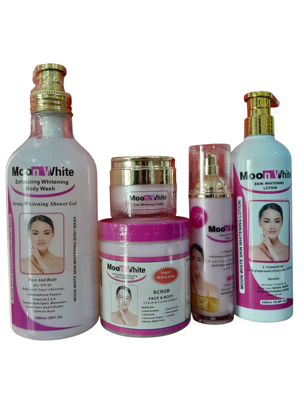 Moon White Skin Whitening 5pcs Set
