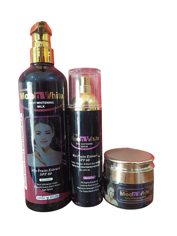 Moon White Body Whitening Mixed Fruits Extract 3pcs Set