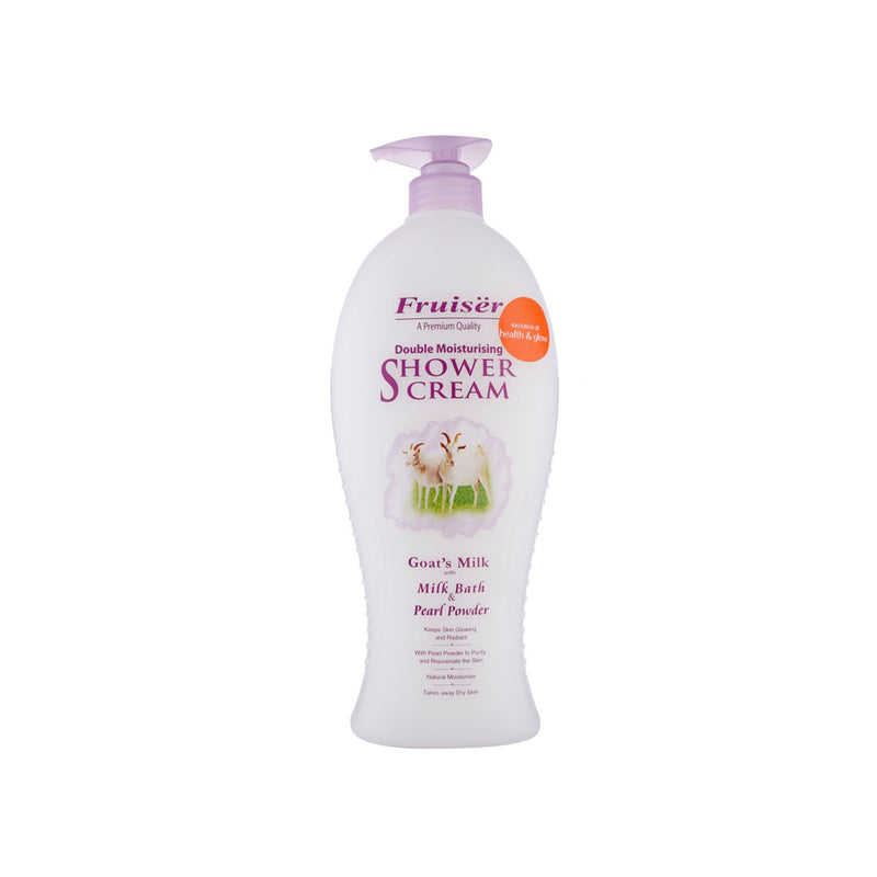 Fruiser Double Moisturizing Shower Cream Goat's Milk With Milk Bath And Pearl Powder