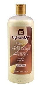LightenUp Exfoliating Shower Gel 1000 ml with Shea Butter, Papaya