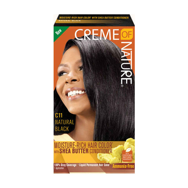 Crème Of Nature Exotic Rich Liquid Permanent Hair Color With Shea Butter Conditioner - Natural Black C11