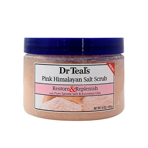 Dr Teal’s Epsom Salt Body Scrub – Restore & Replenish with Pink Himalayan