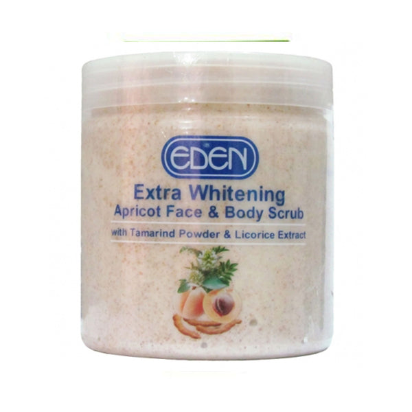 Eden Extra Whitening Apricot Face And Body Scrub 500g sbbeautyplug