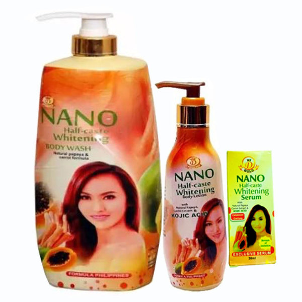 Nano Whitening ( Lotion, Body Wash And Serum ) 3-pc Set