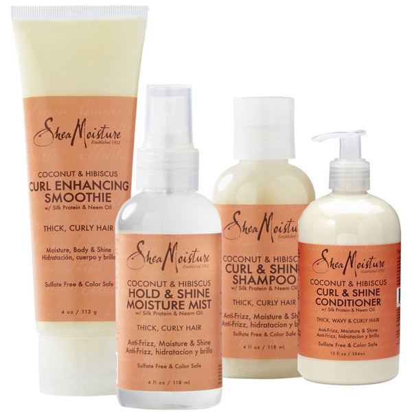 Shea Moisture Coconut and Hibiscus Curl and Shine Combination 4-pc Set