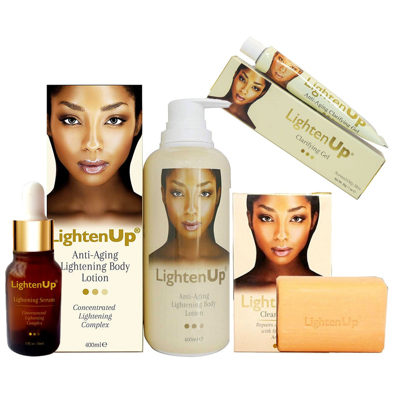 Lighten-Up Anti-Ageing 4-pc Set (Lotion, Serum, Soap & Gel)