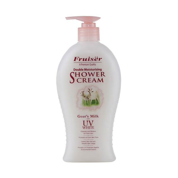 Fruiser Double Moisturising Shower Cream With Goats Milk & UV White 450ml