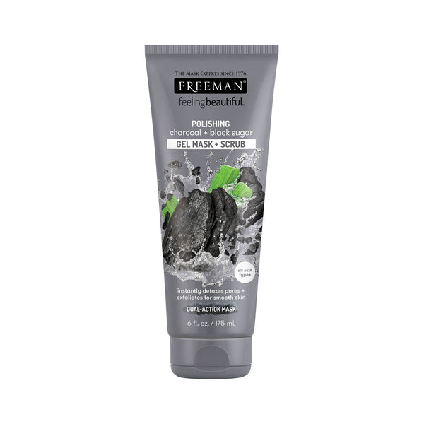 Freeman Polishing Charcoal & Black Sugar Gel Mask Plus Scrub – 175 ml