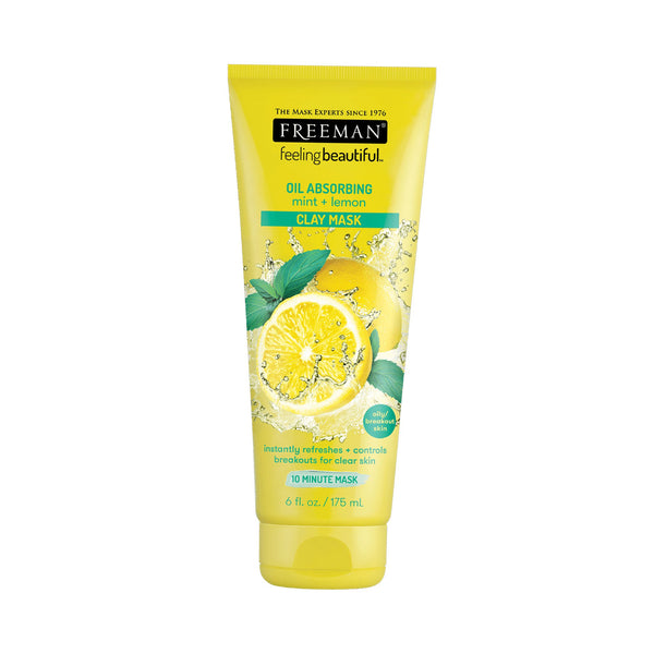 Freeman Feeling Beautiful Clay Mask Mint & Lemon 6.0 Fl Oz