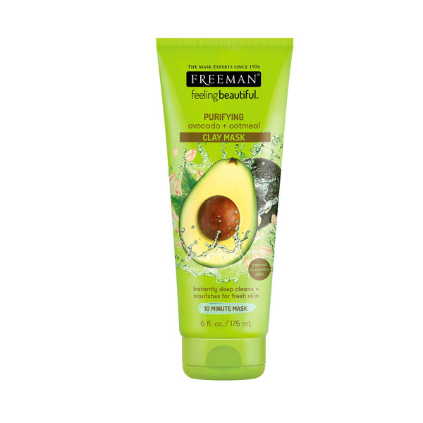 Freeman Clay Face Mask, Purifying Avocado + Oatmeal, 6 Fl Oz