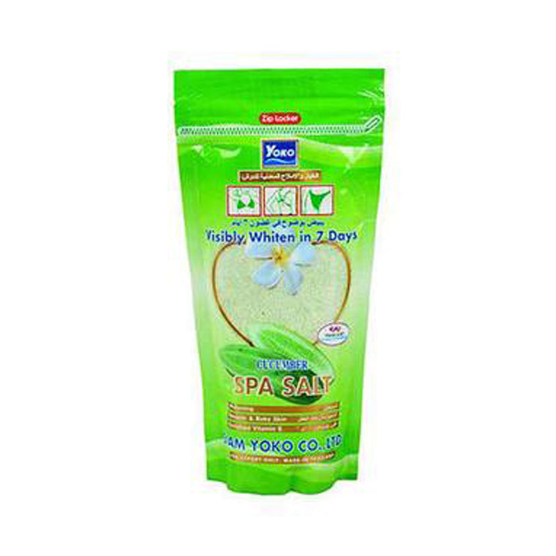 Yoko Cucumber Spa Salt, Skin Whitening, Enriched Vitamin E 300g