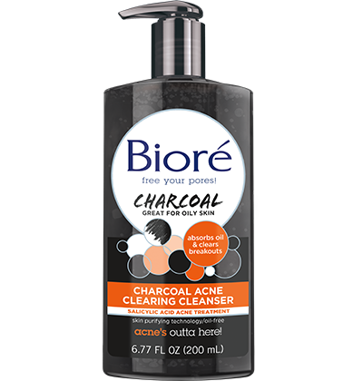 BIORÉ® ACNE CLEANSER WITH CHARCOAL