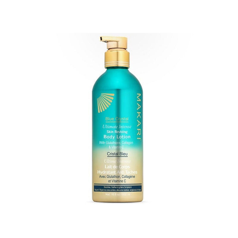 Makari Blue Crystal Reviving Body Lotion 16.8 oz - Lightening, Brightening, Moisturizing Cream with Natural Glutathione