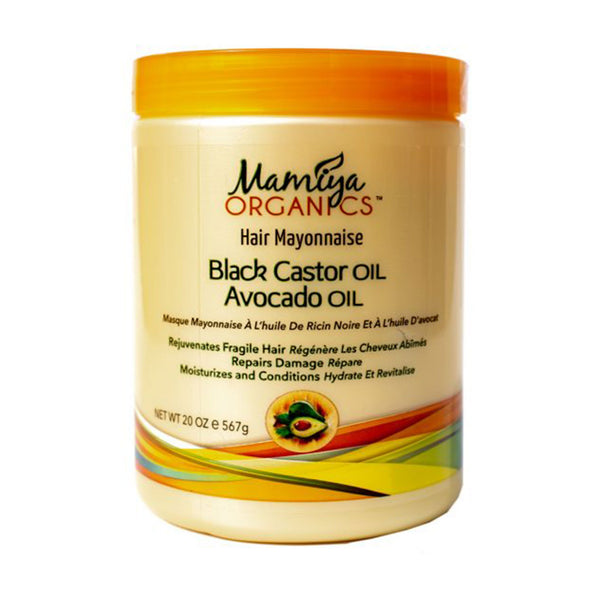 Mamiya Organics Hair Mayonnaise with Black Castor Oil and Avocado Oil 20 oz