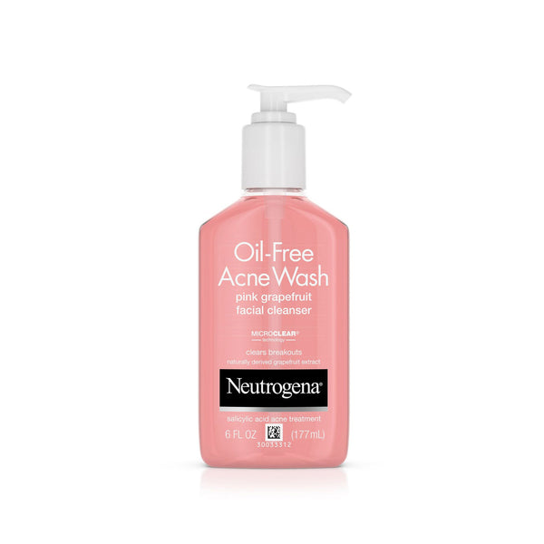Neutrogena Oil-Free Acne Wash Facial Cleanser, Pink Grapefruit