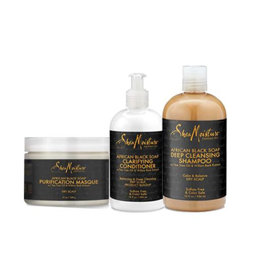 Shea Moisture African Black Soap  3-pc Set