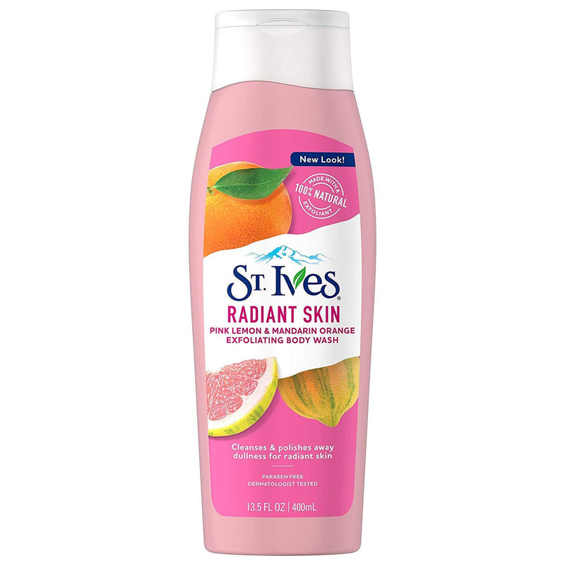 St. Ives Radiant Skin Body Wash, Pink Lemon and Mandarin Orange 380g